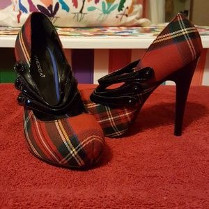 plaid stilettos